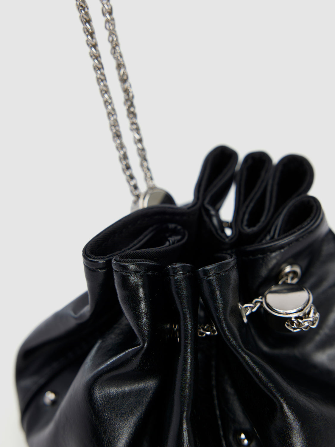 Chained Vegan Leather Shoulder Bag