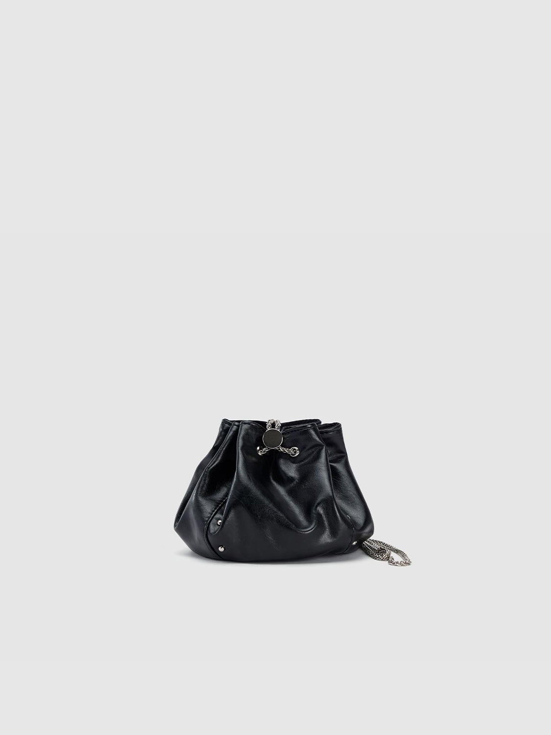 Chained Vegan Leather Shoulder Bag