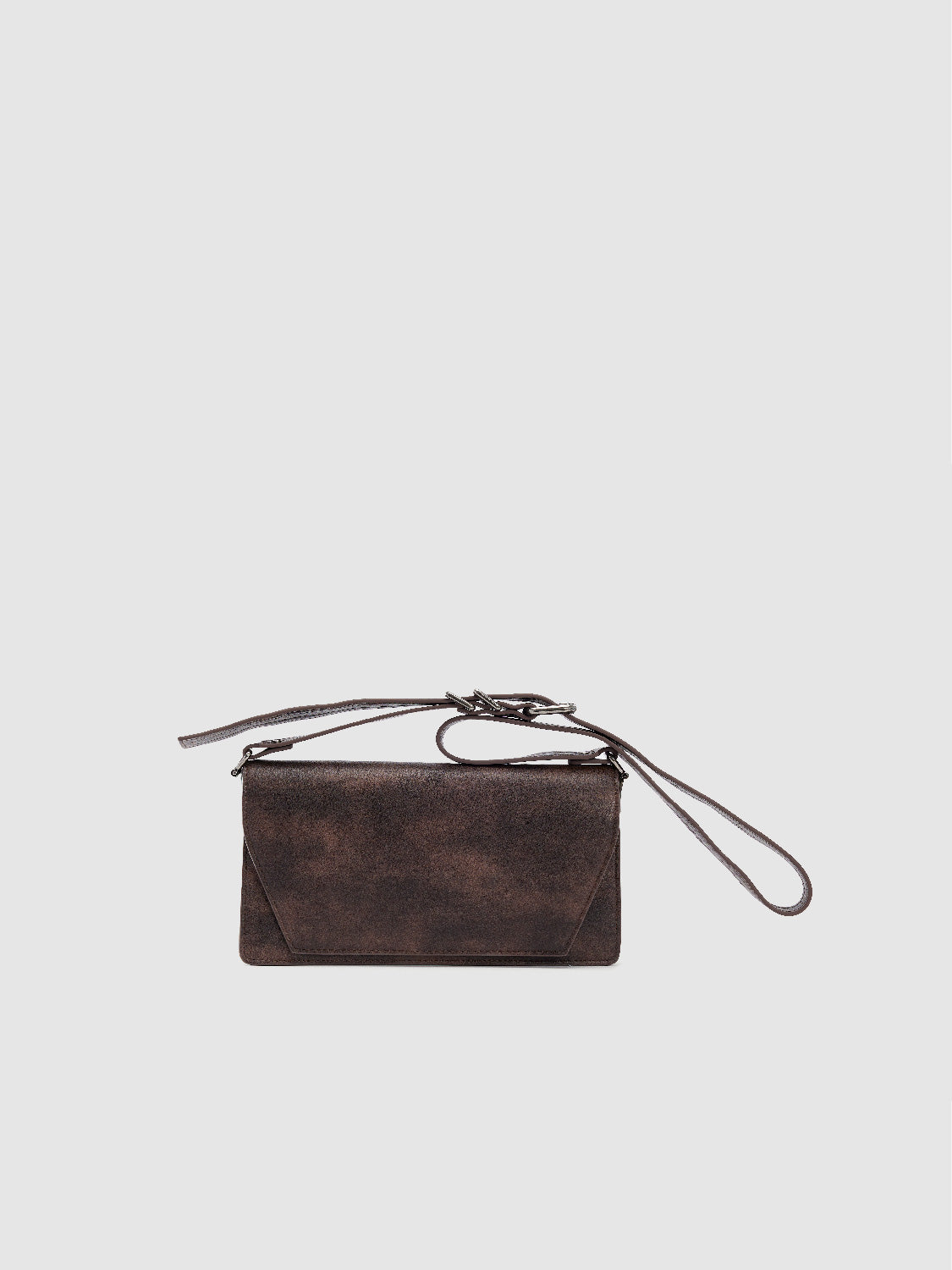 Distressed Vegan Leather Shoulder Bag