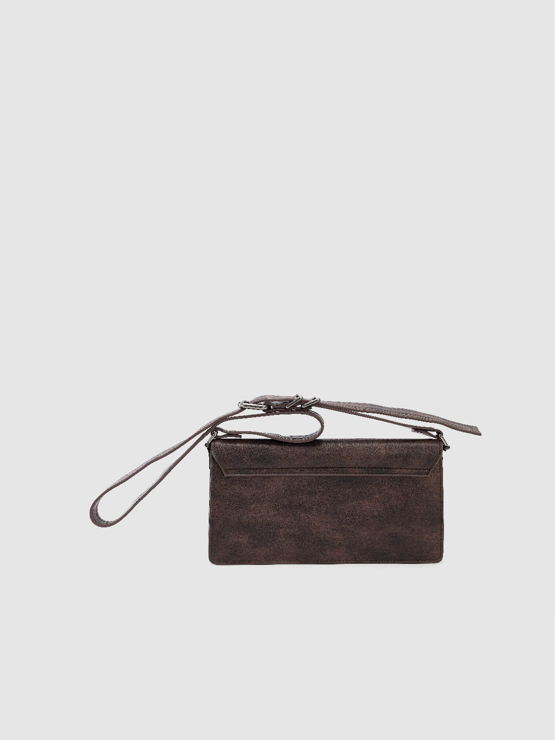 Distressed Vegan Leather Shoulder Bag