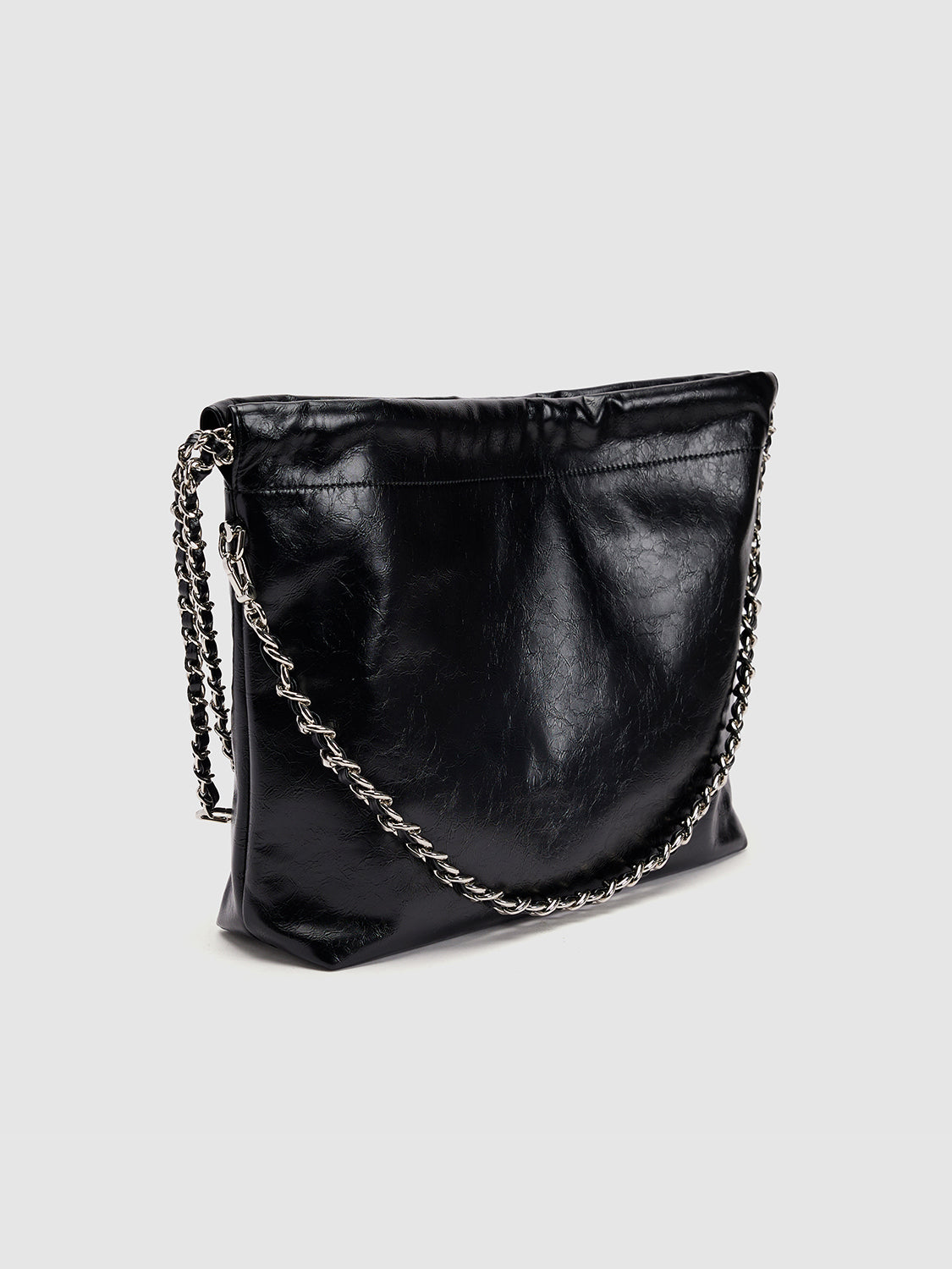 Chained Vegan Leather Shoulder Bag