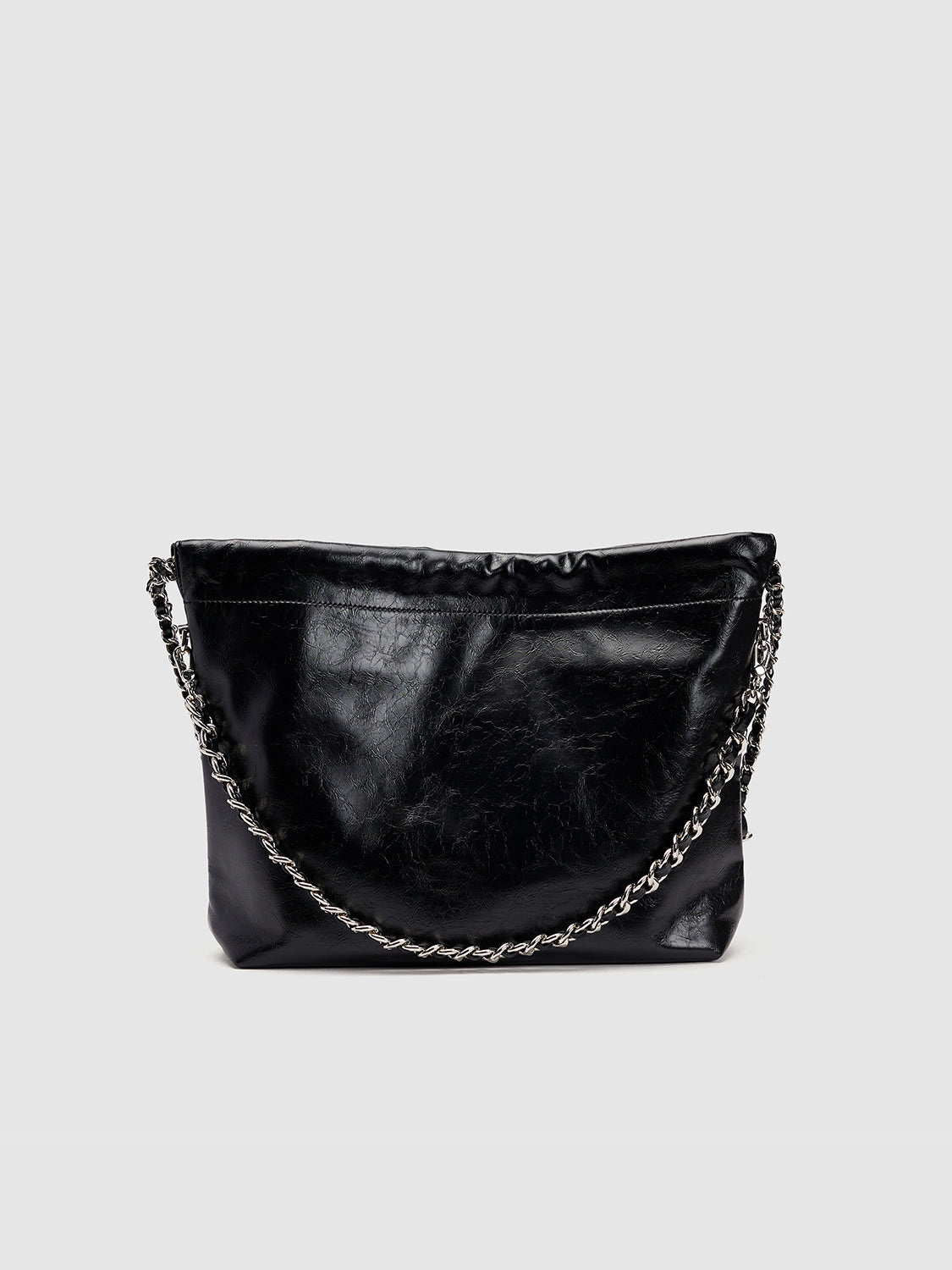 Chained Vegan Leather Shoulder Bag