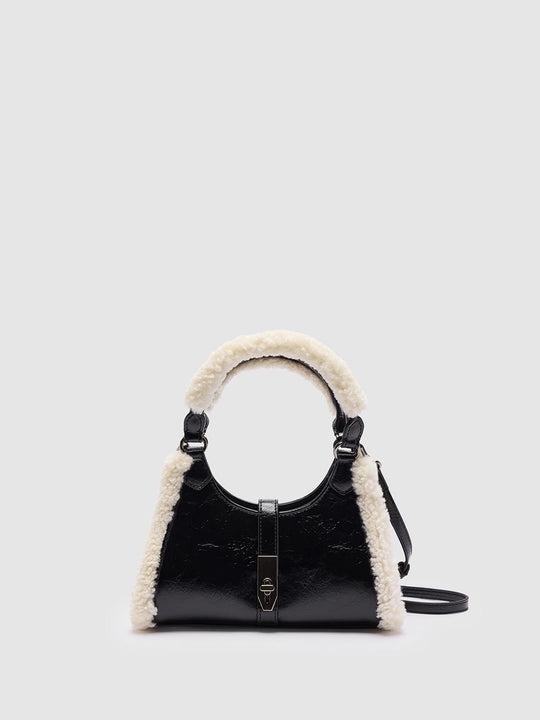 Contrast Handle Shoulder Bags