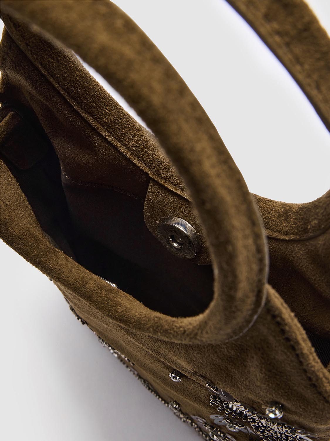 Floral Beaded Handle Shoulder Bags