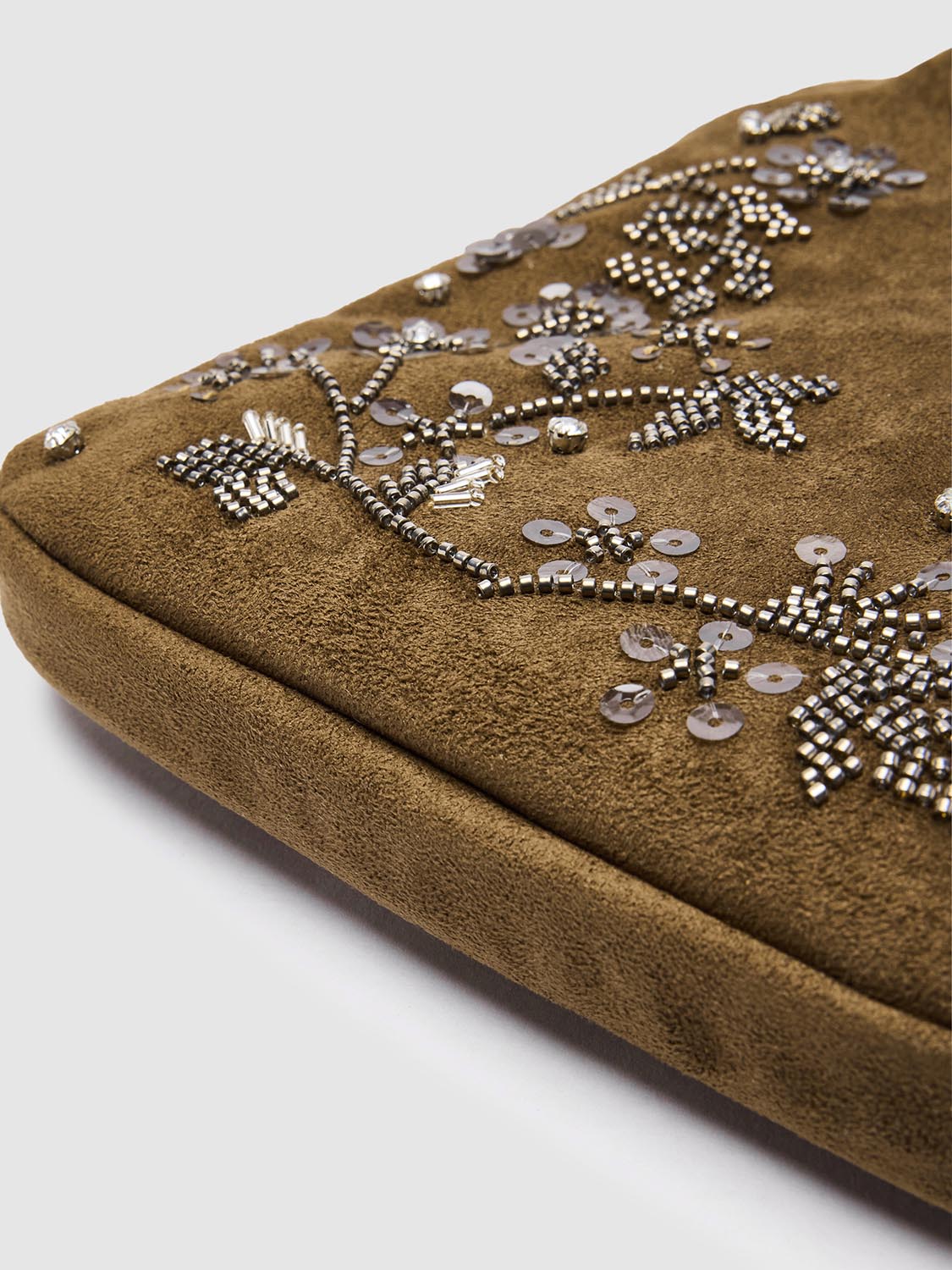 Floral Beaded Handle Shoulder Bags