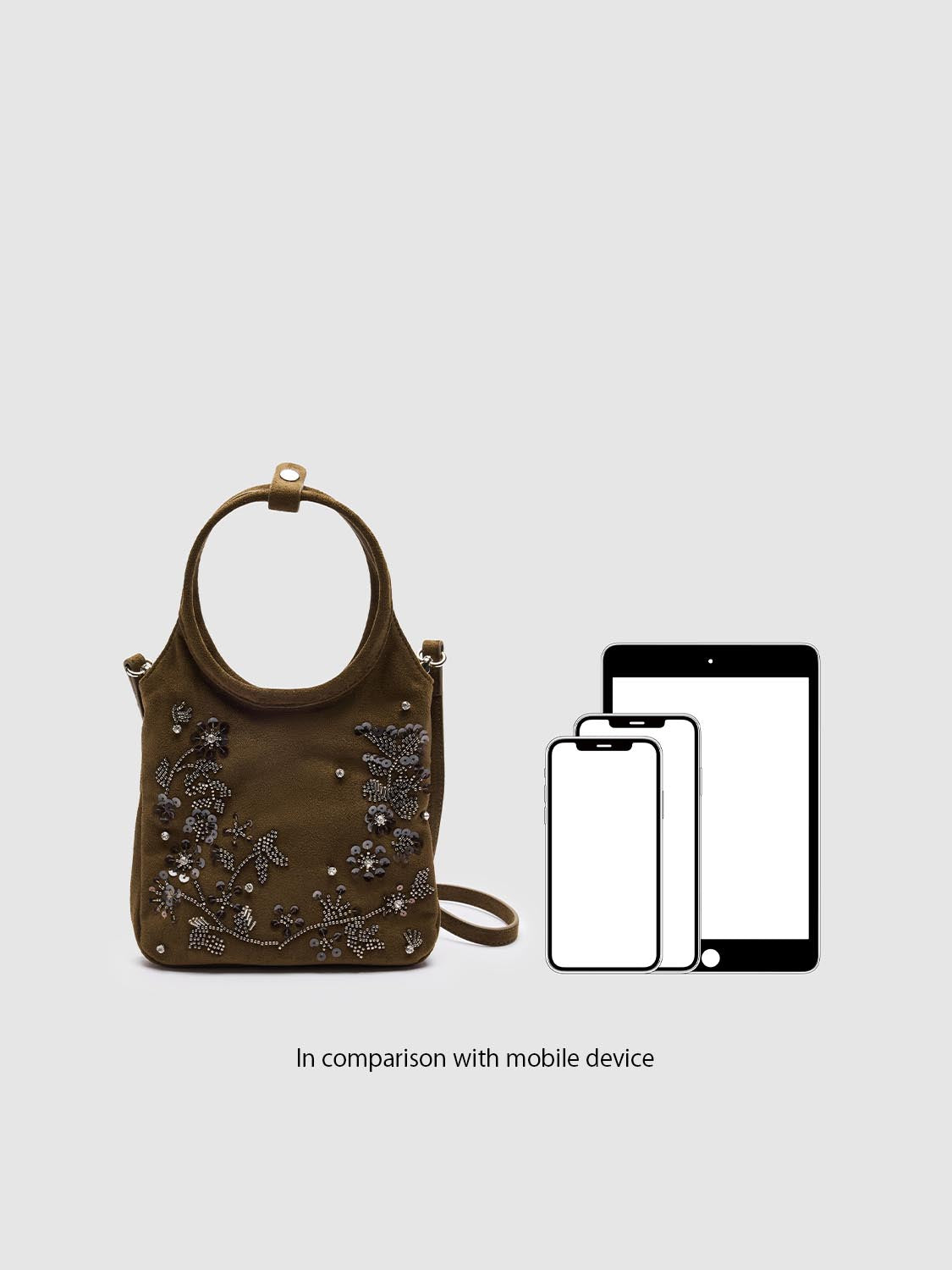 Floral Beaded Handle Shoulder Bags