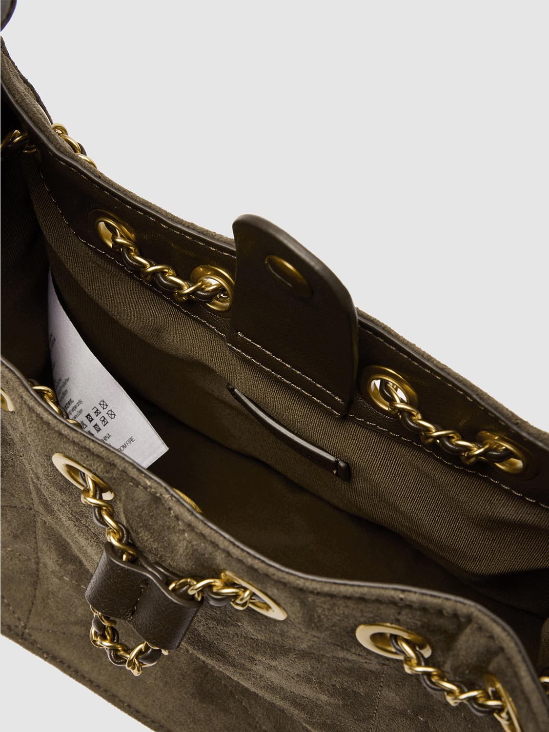 Vegan Leather Chain Detail Shoulder Bags