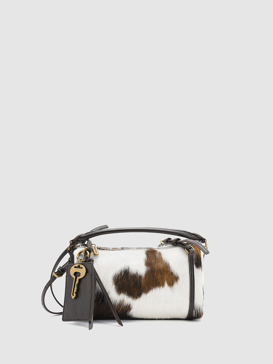 Cow Print Fluffy Hand Shoulder Bags
