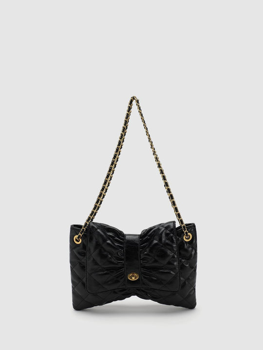 Diamond Quilted Chain Detail Shoulder Bags