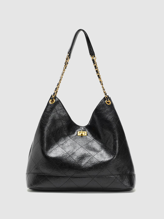 Chain Detail Faux Leather Shoulder Bags