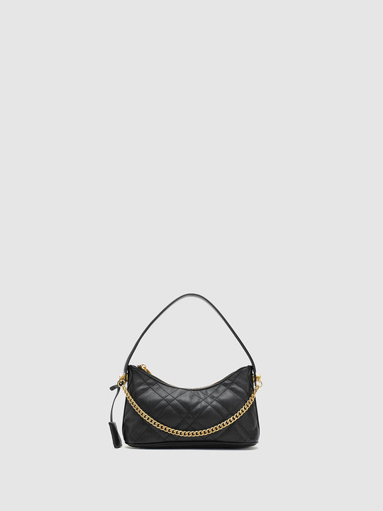 Quilted Faux Leather Chain Strap Chic Crossbody Handbag