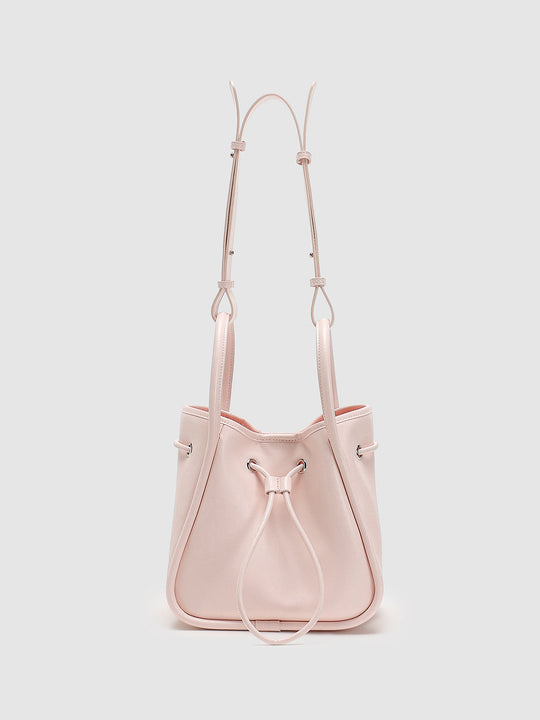 Artificial Leather Drawstring Bucket Bag