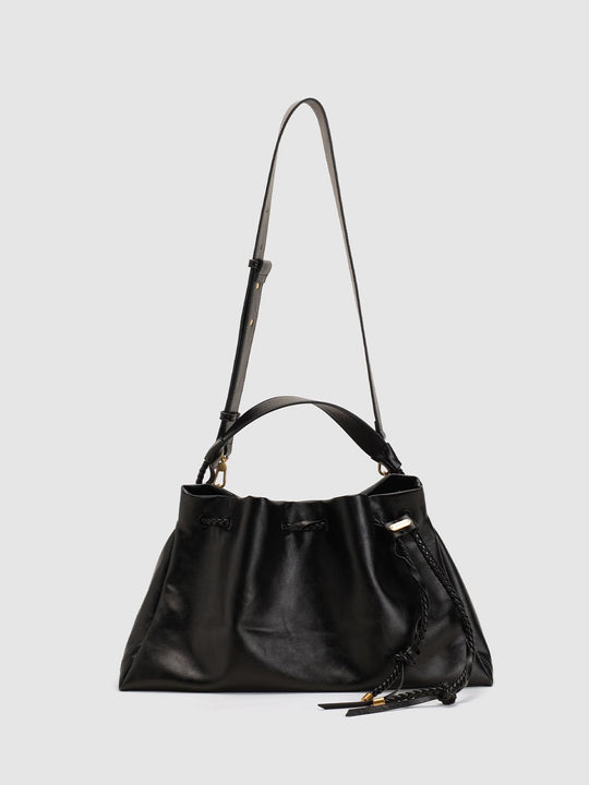 Twisted Cord Drawstring Shoulder Bag