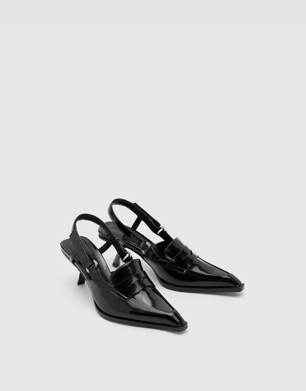 Vegan Leather Pointed Toe Slingbacks