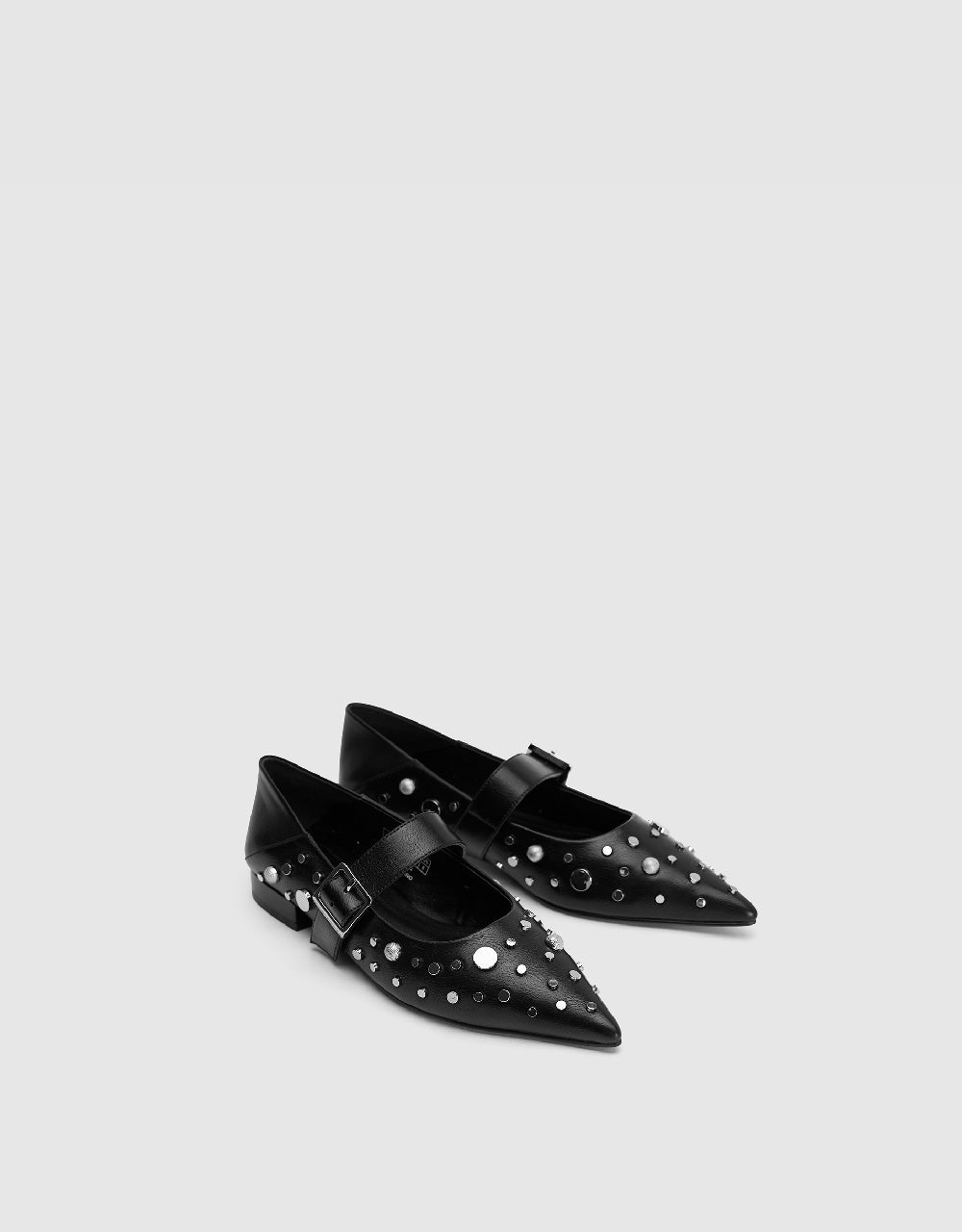 Studded Decor Pointed Toe Pumps