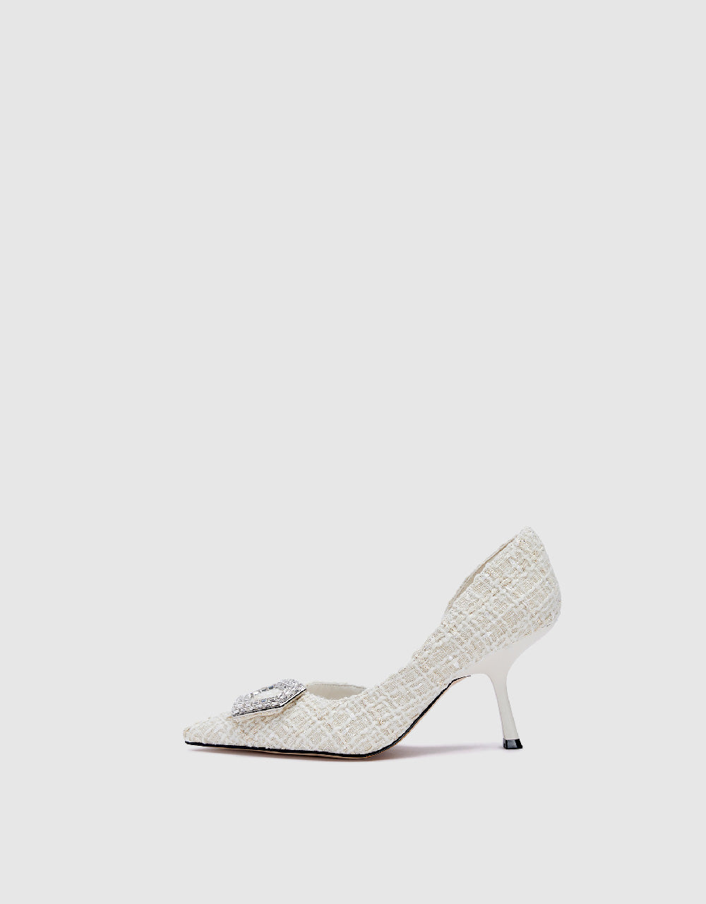 Tweed Heeled Pumps