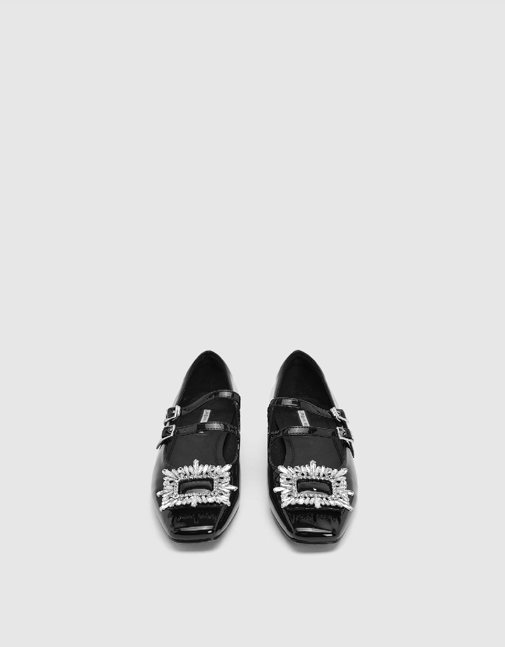 Buckle Décor Square Toe Pumps