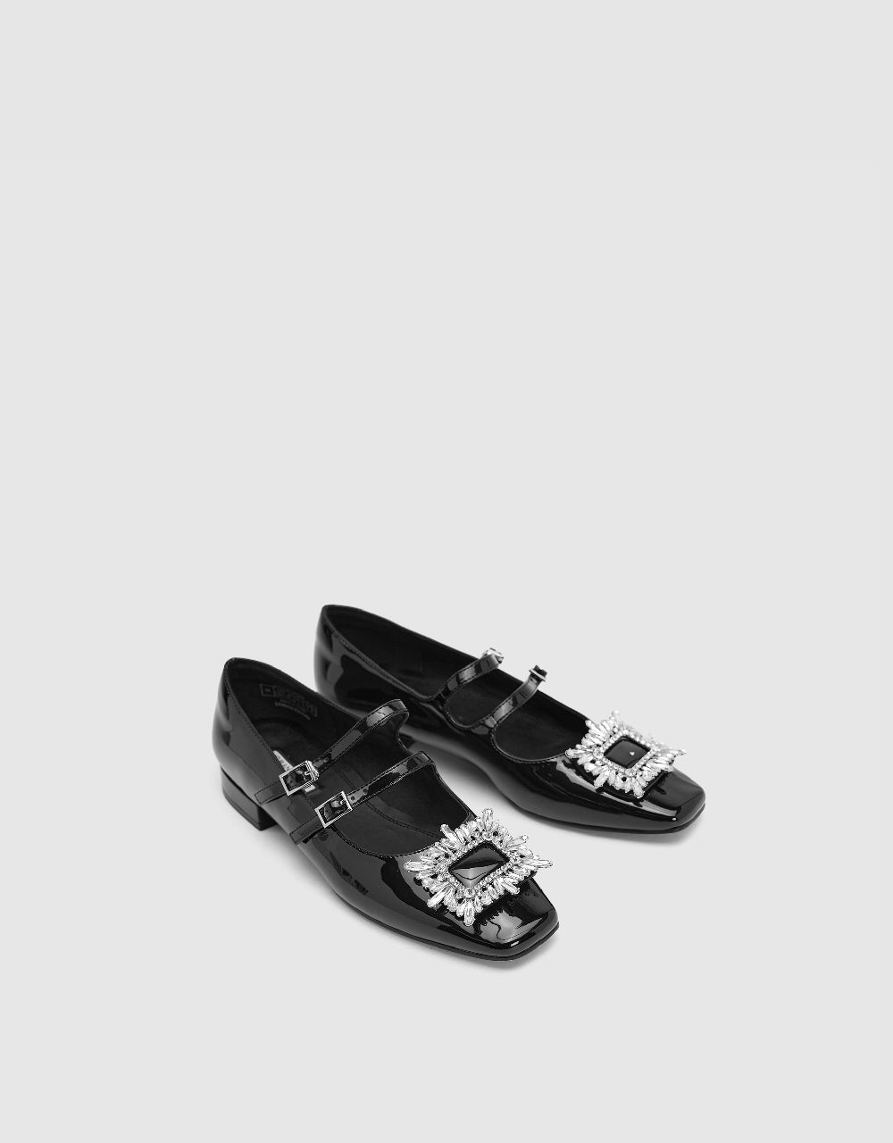 Buckle Décor Square Toe Pumps