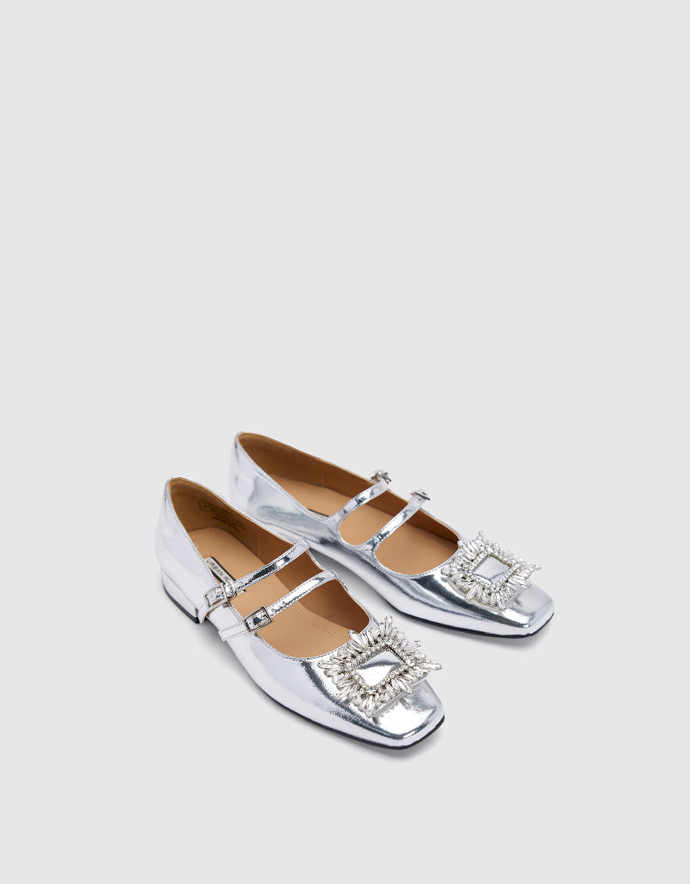 Buckle Décor Square Toe Pumps