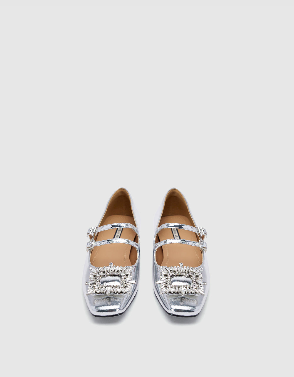 Buckle Décor Square Toe Pumps