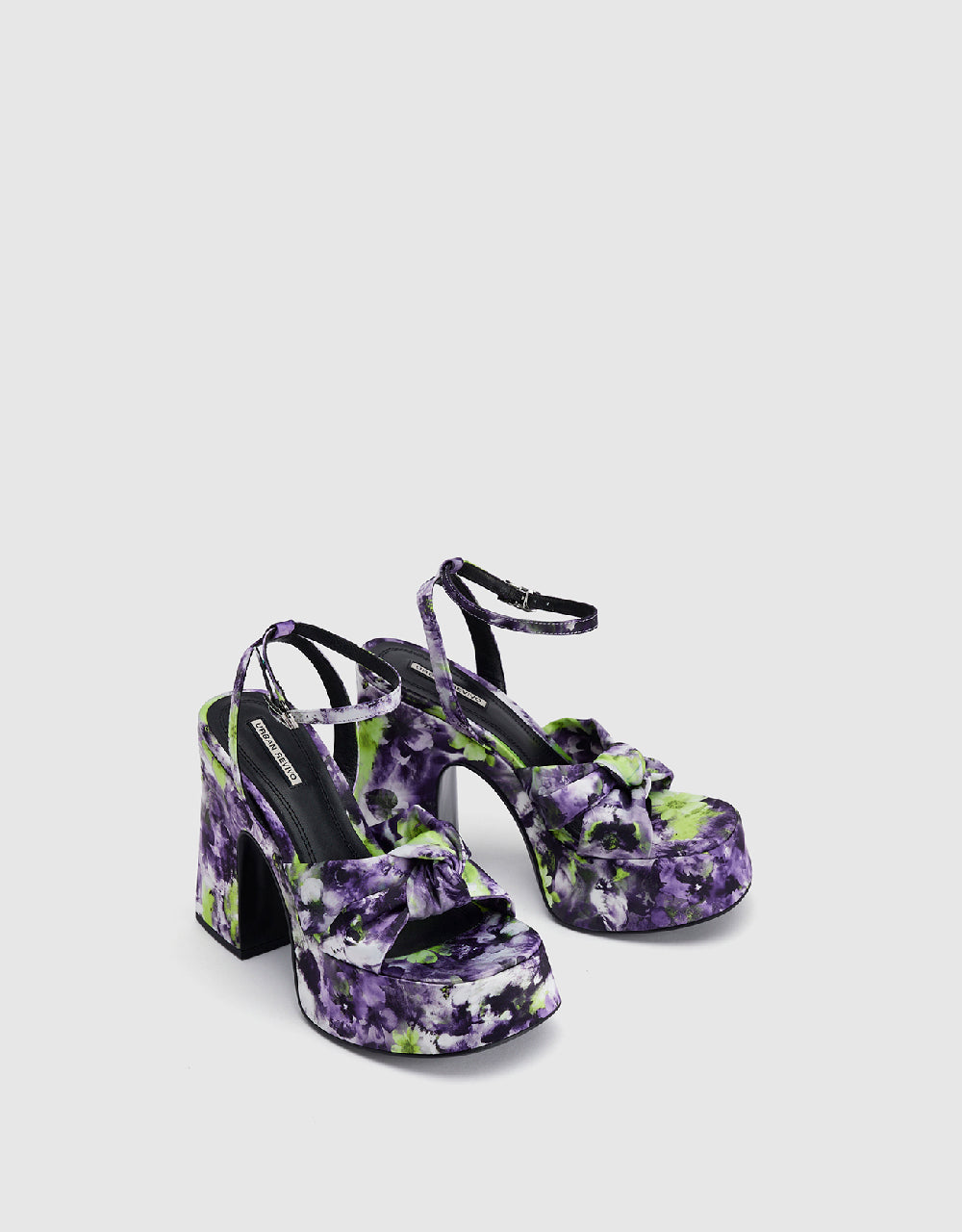 Flower Square Toe Heeled Sandals