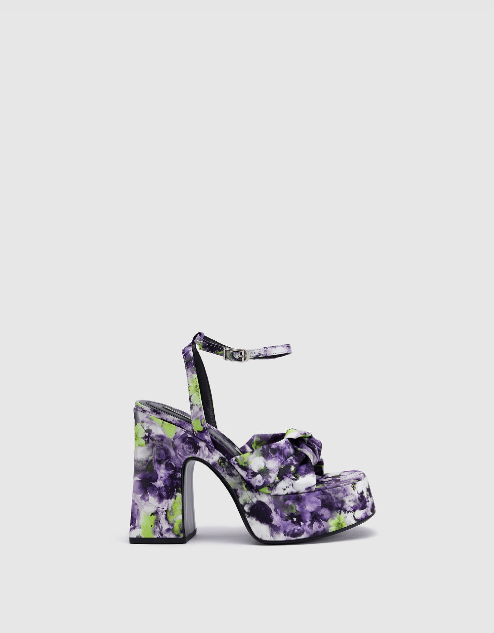 Flower Square Toe Heeled Sandals