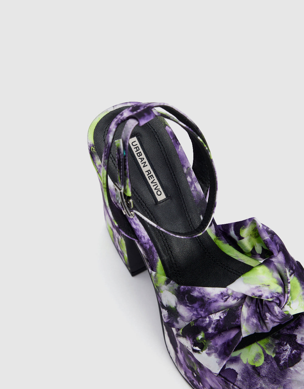 Flower Square Toe Heeled Sandals