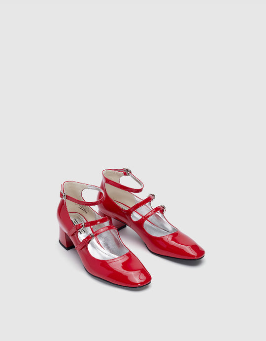 Vegan Leather Square Toe Pumps