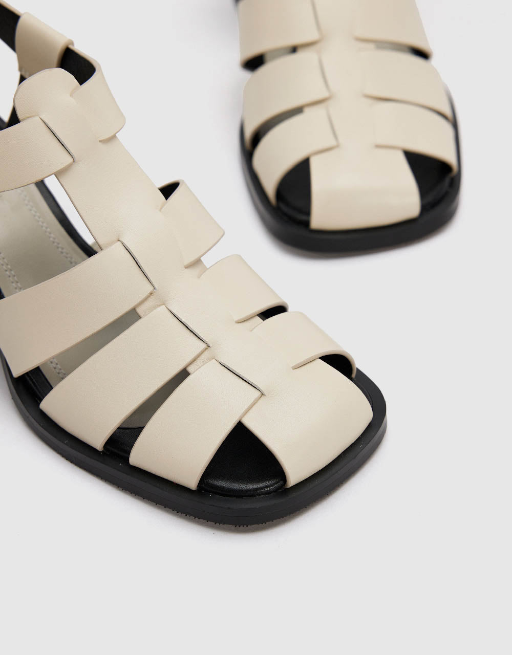 Vegan Leather Square Toe Sandals