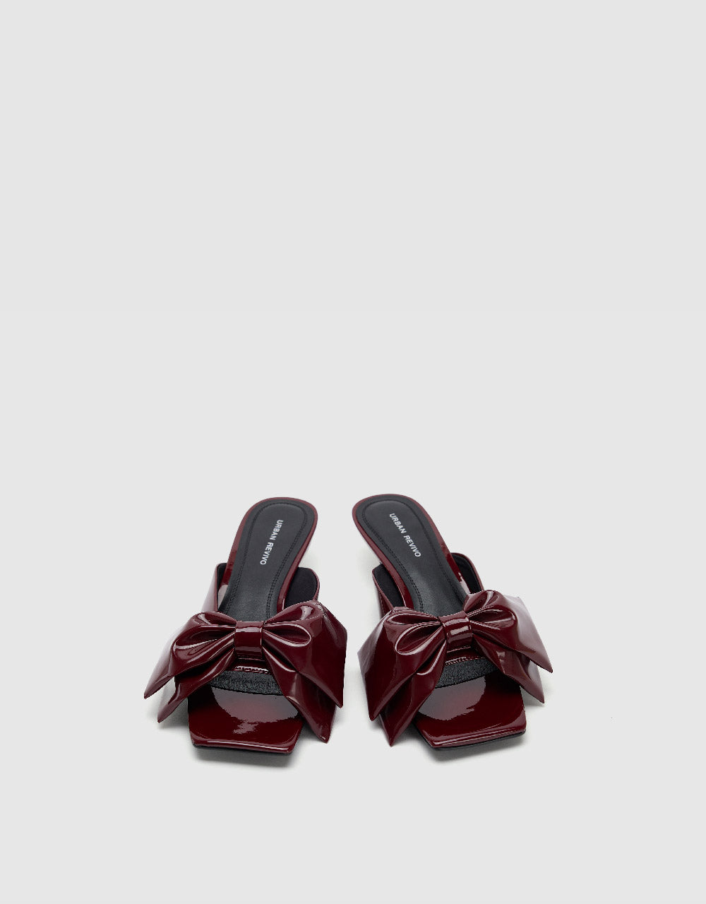 Bow Décor Square Toe Slippers