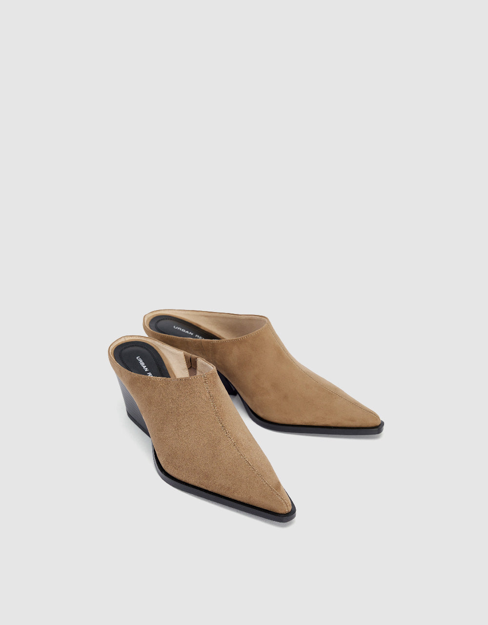 Pointed Toe Heeled Mules