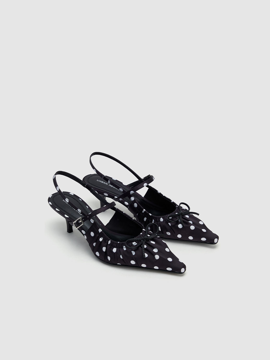 Dotted High Heeled Slingbacks