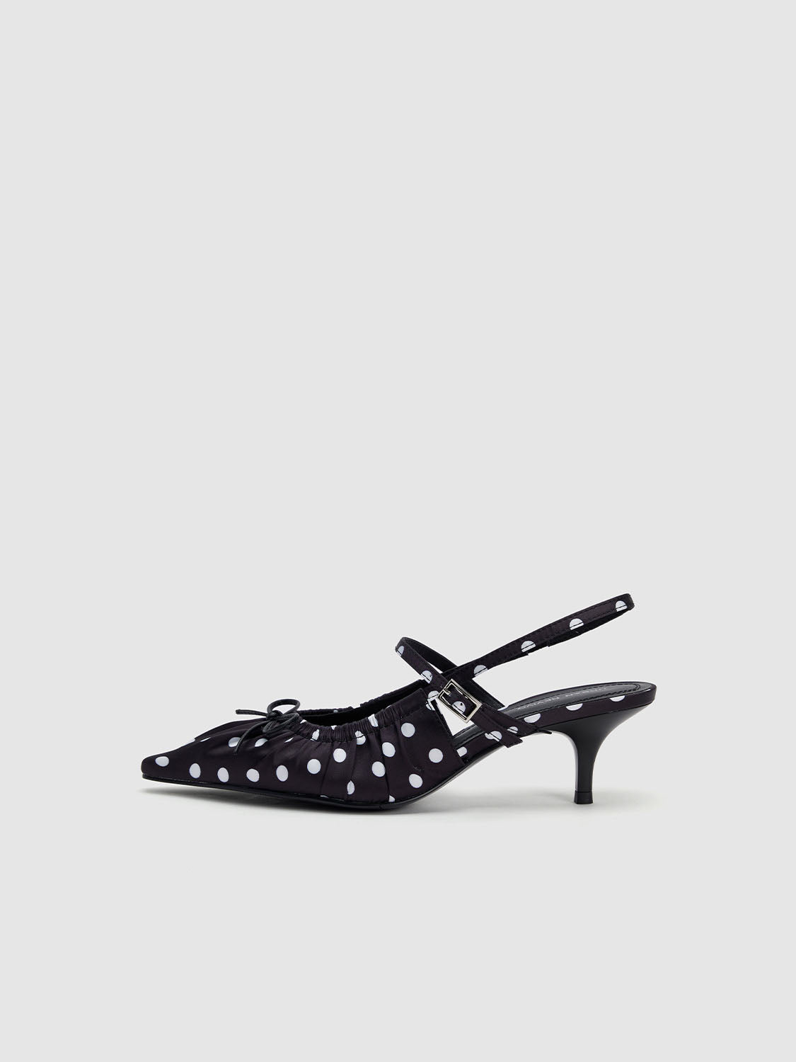 Dotted High Heeled Slingbacks