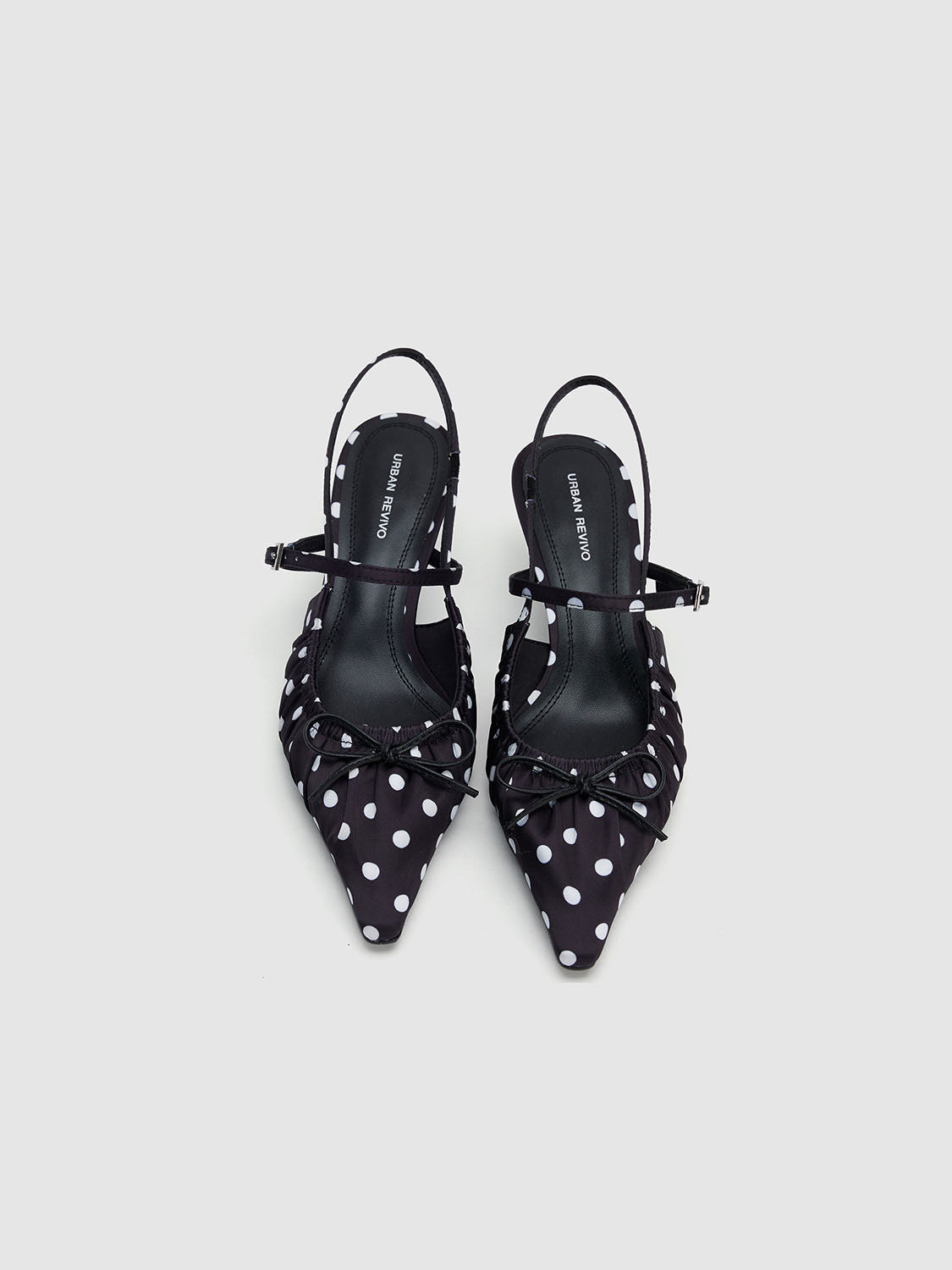 Dotted High Heeled Slingbacks