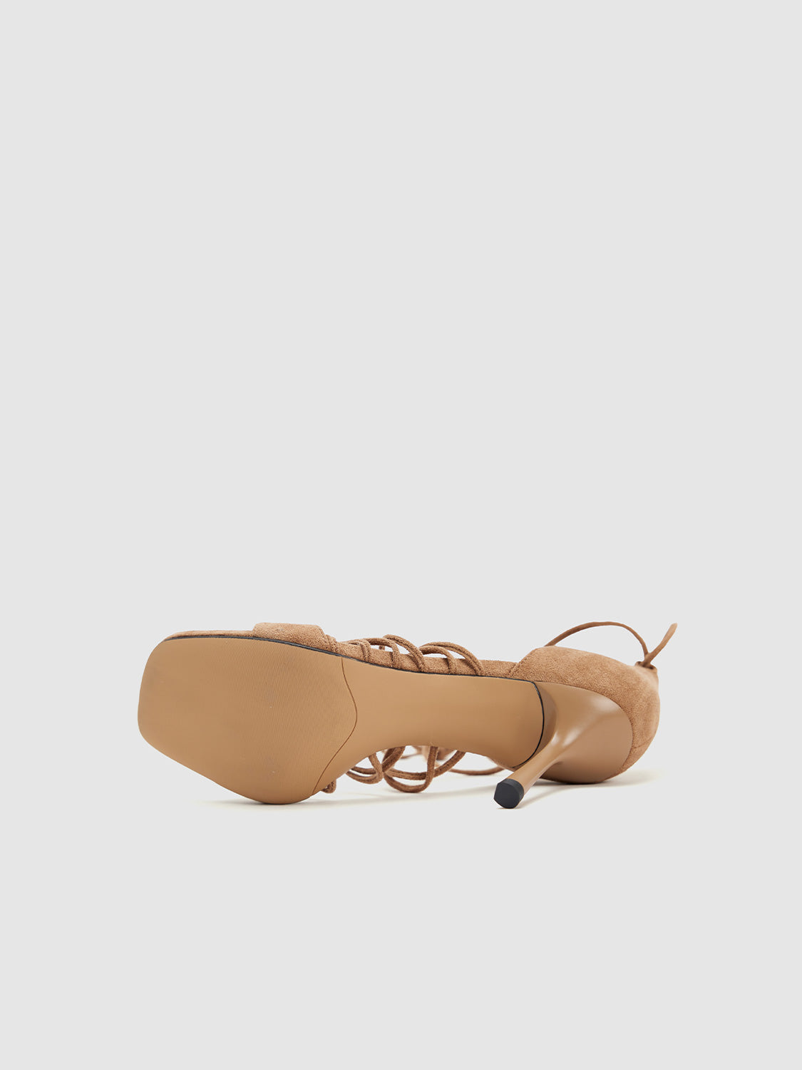Beaded Lace-up High Heel Sandals