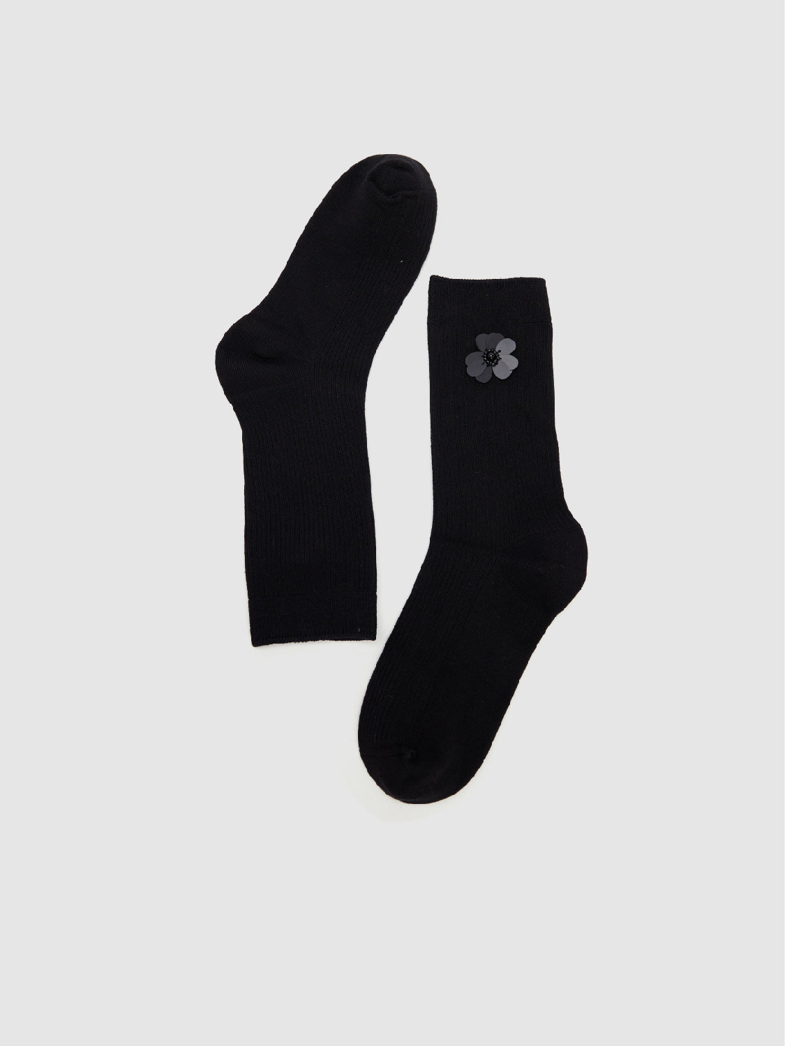 Flower Décor Mid-Length Socks