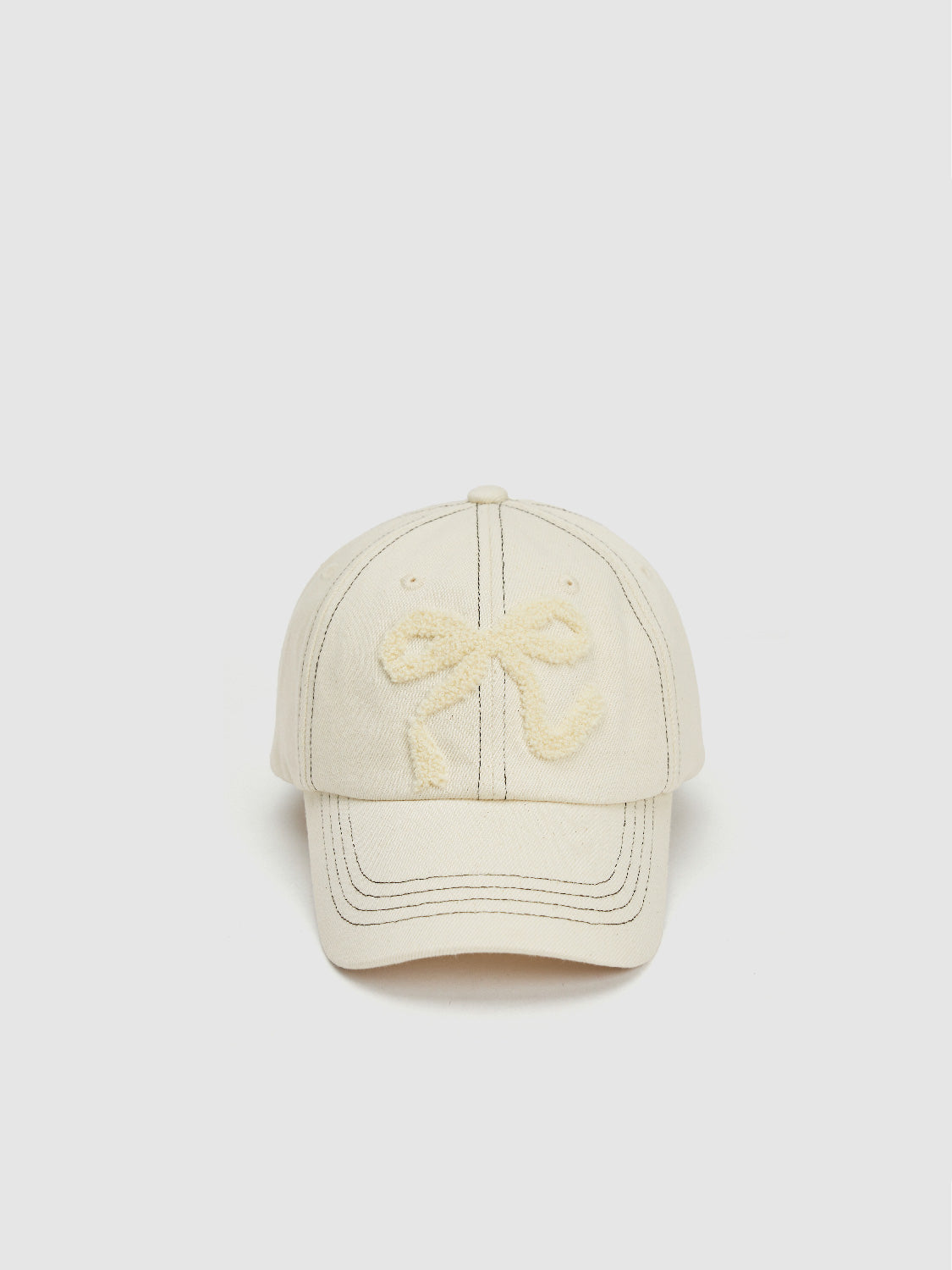 Bow Decor Embossed Baseball Cap