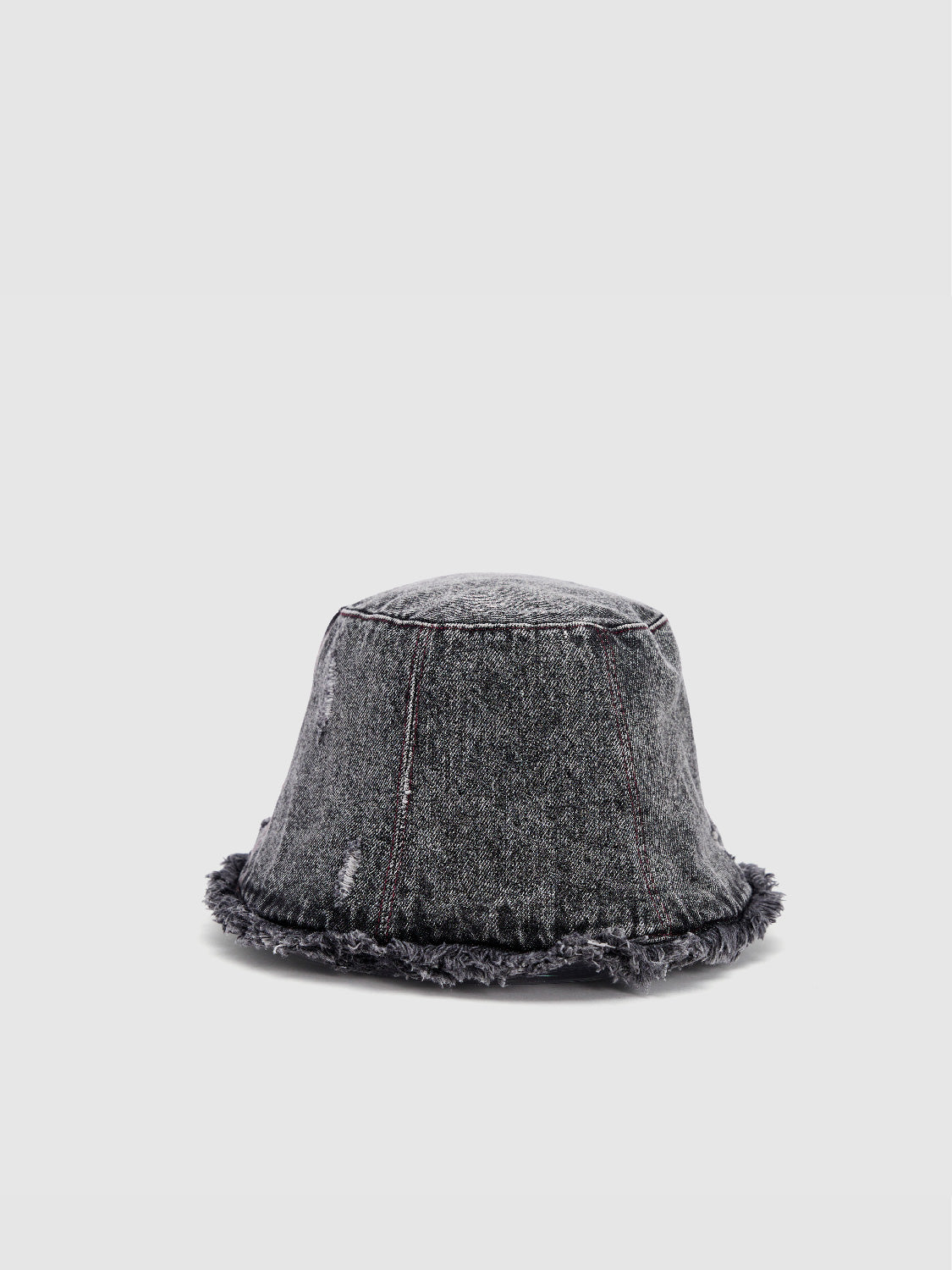 Raw Hem Denim Bucket Hat