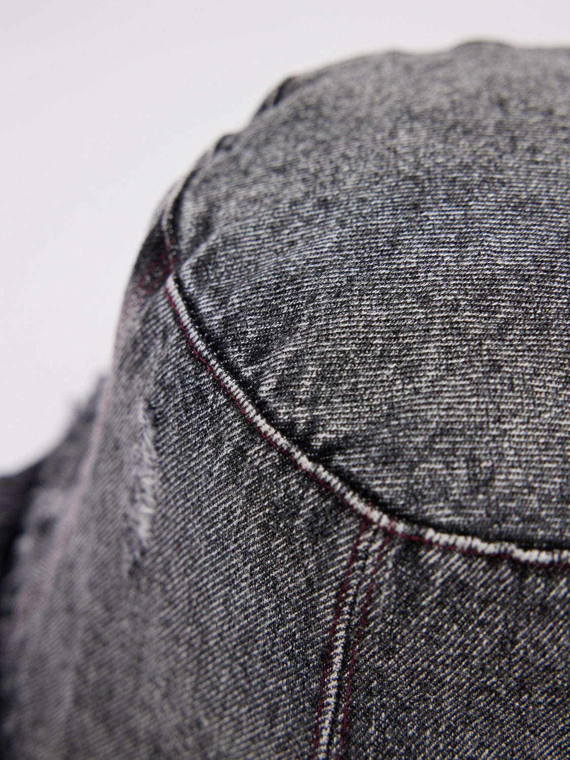 Raw Hem Denim Bucket Hat