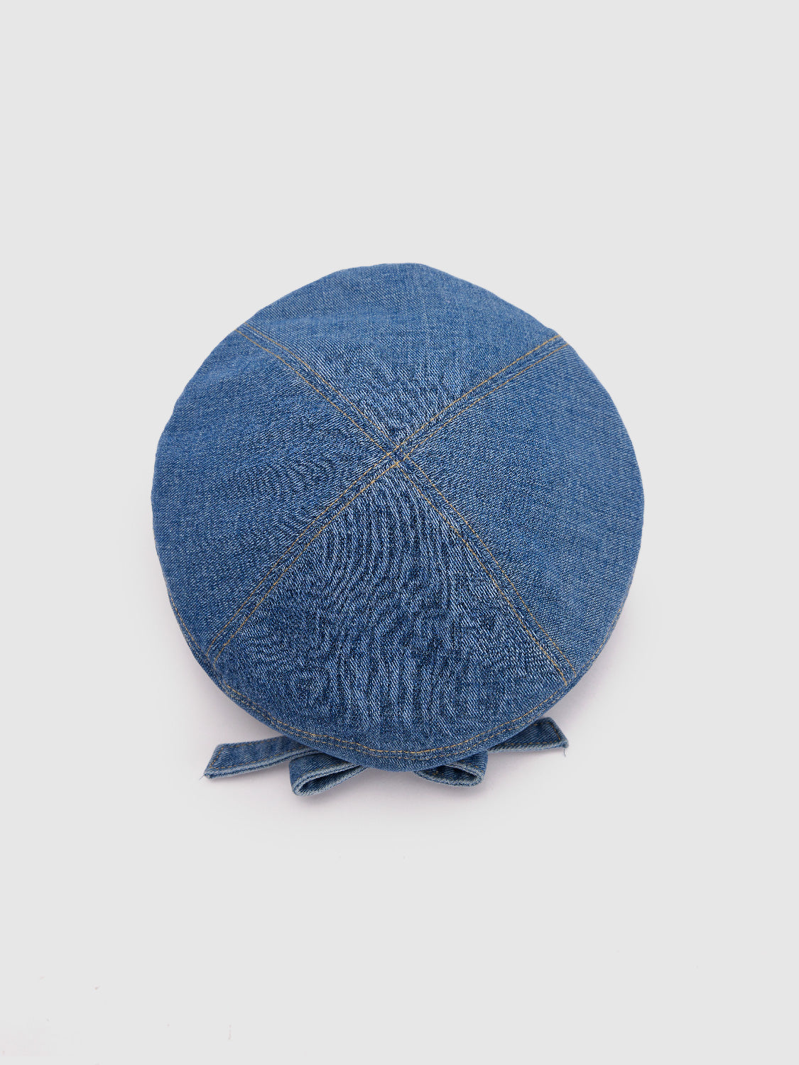 Bow Décor Denim Beret