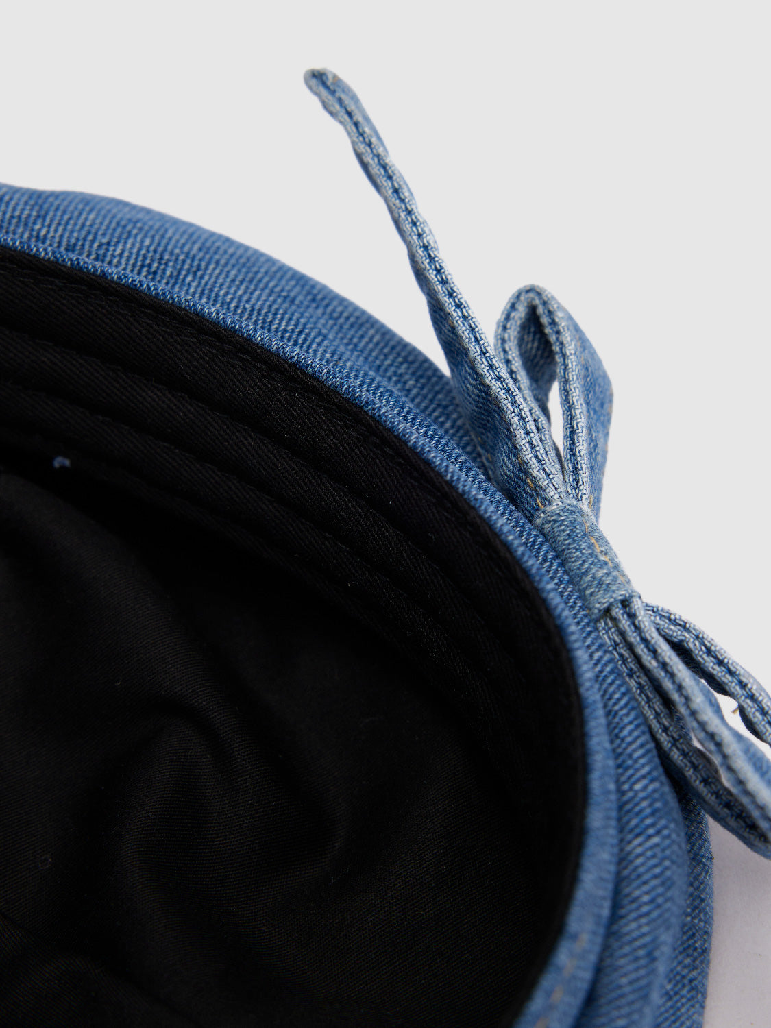Bow Décor Denim Beret