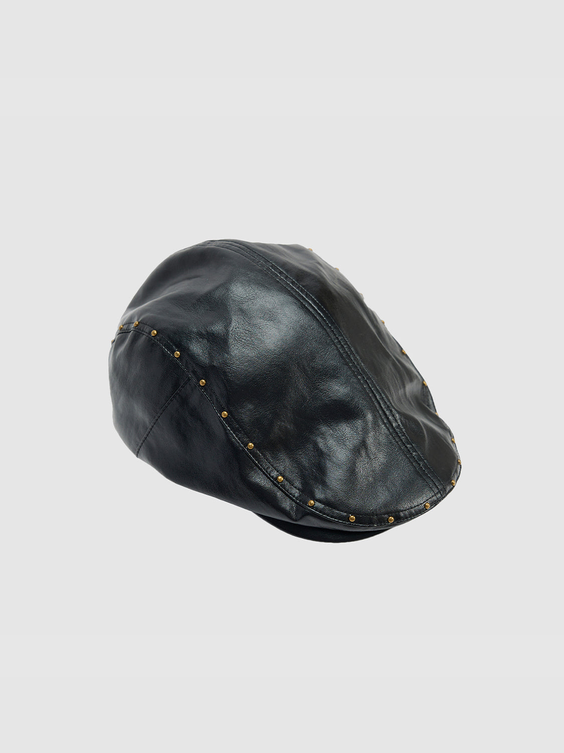 Studded Vegan Leather Berets