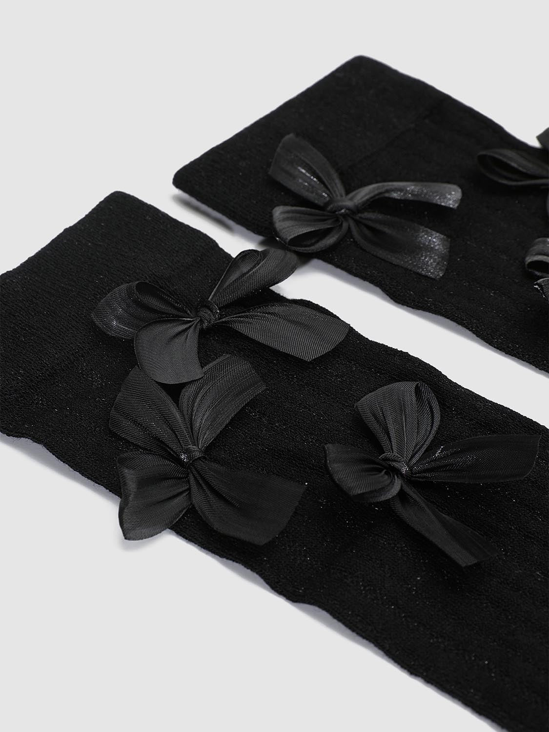 Bow Décor Ribbed Socks