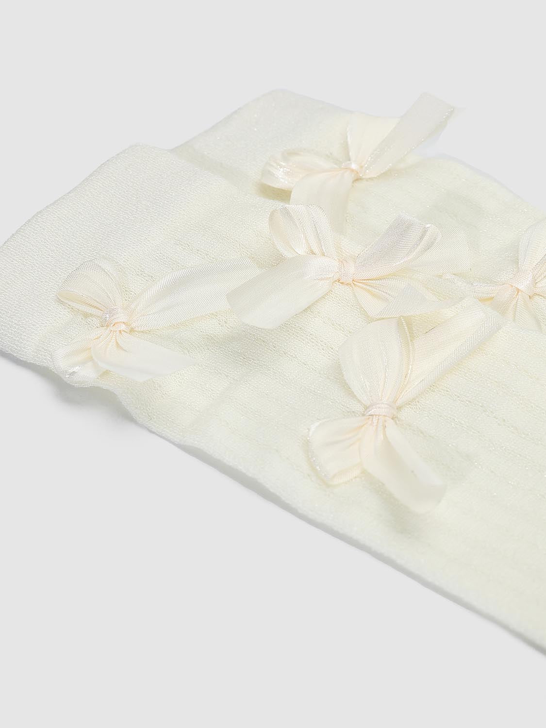 Bow Décor Ribbed Socks