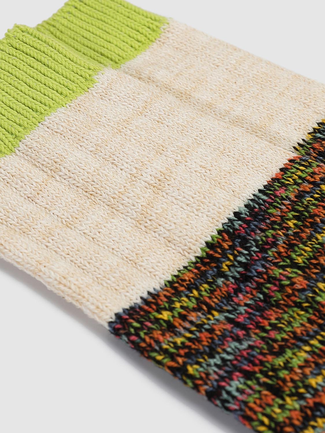 Contrast Colorblock Ribbed Socks