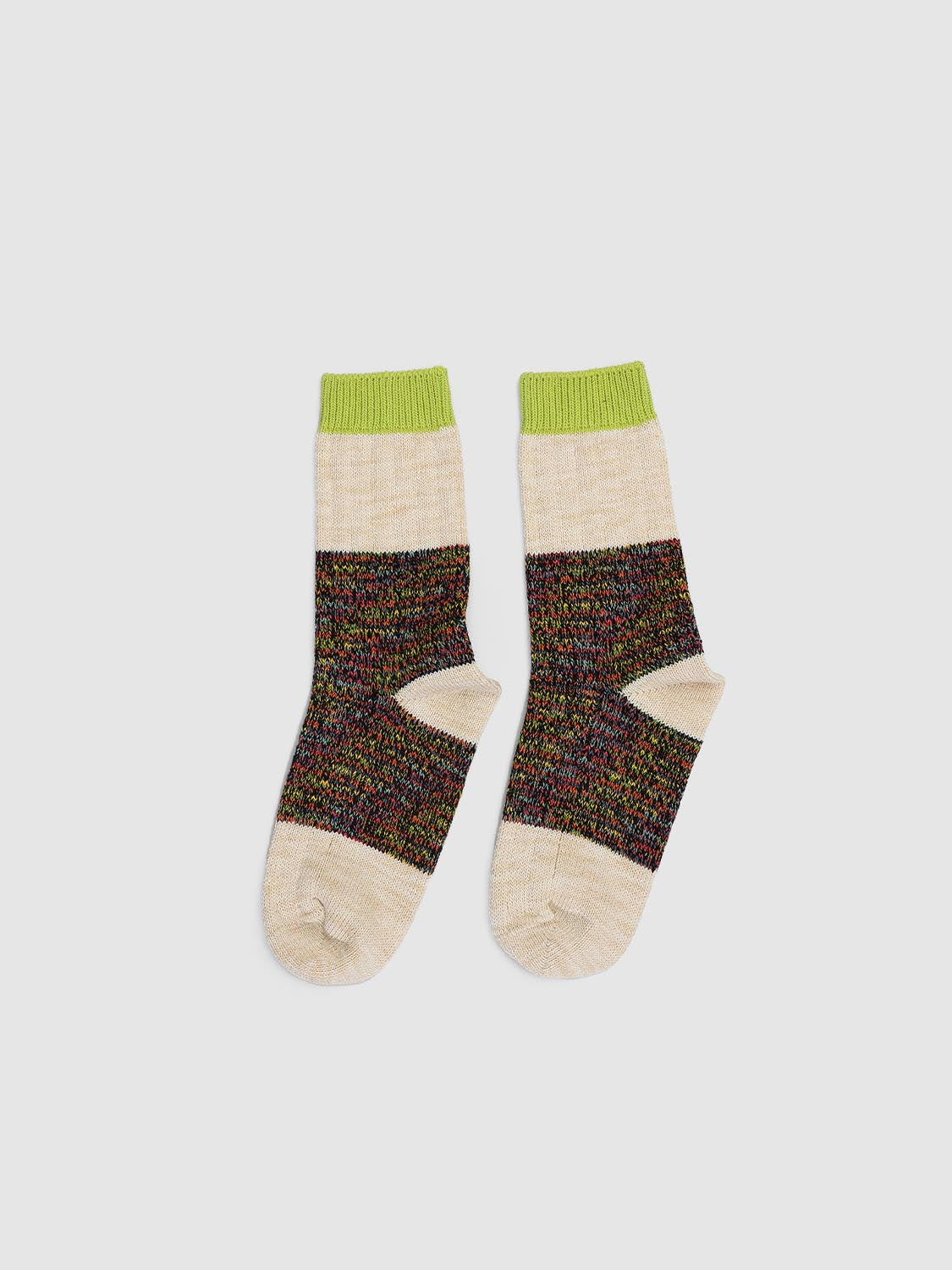 Contrast Colorblock Ribbed Socks