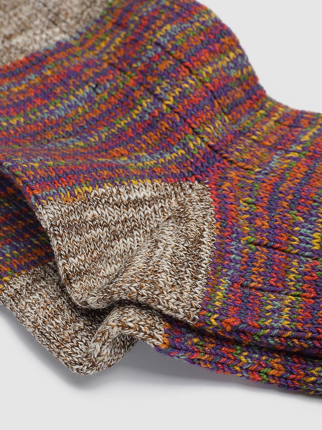 Contrast Colorblock Ribbed Socks