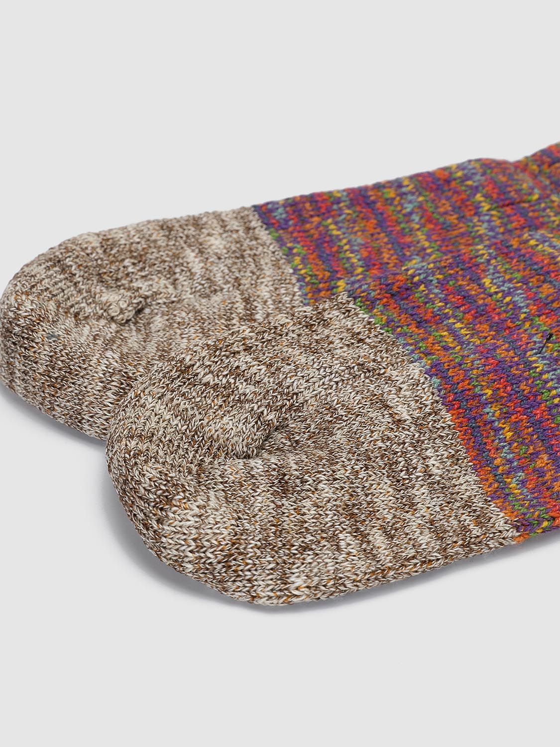 Contrast Colorblock Ribbed Socks