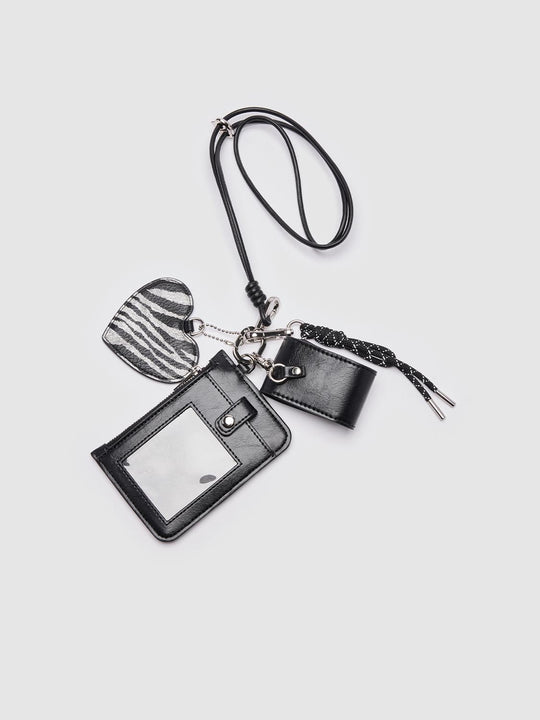 Heart Vegan Leather Key Charms