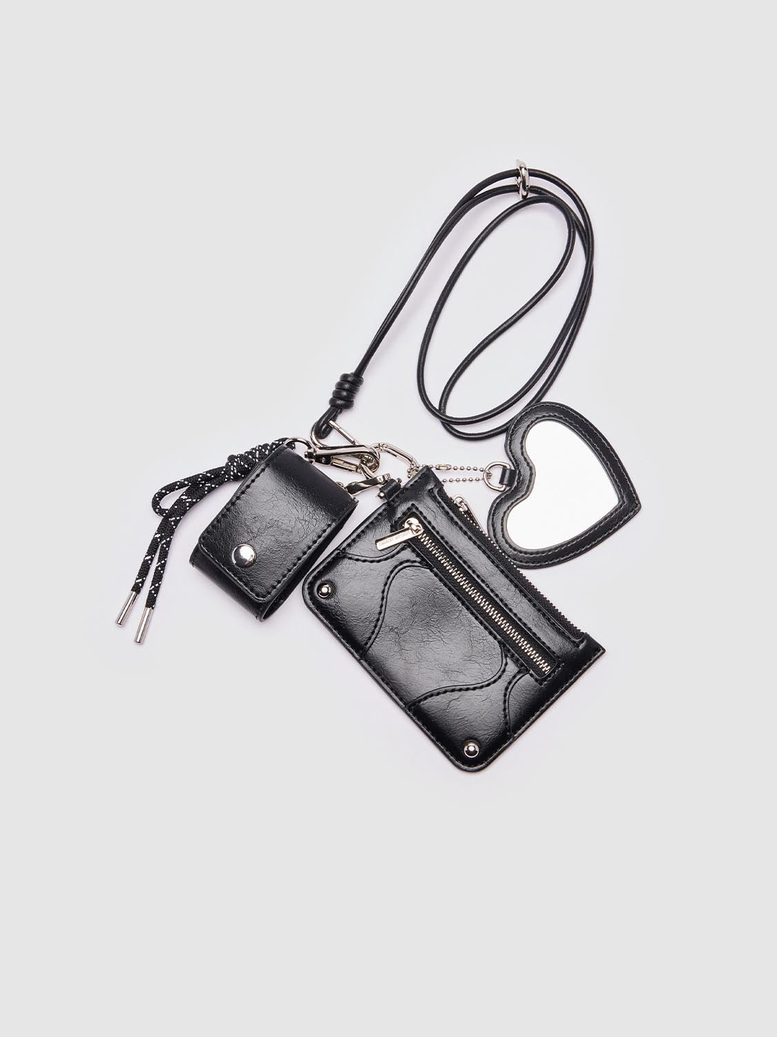 Heart Vegan Leather Key Charms